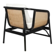 NPD Furniture Quilla Rattan Accent Arm Chair in Black/Natural