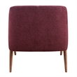 NPD Furniture Florence Fabric Accent Chair Brown Legs in Havana Maroon