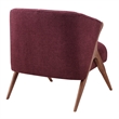 NPD Furniture Florence Fabric Accent Chair Brown Legs in Havana Maroon