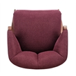 NPD Furniture Florence Fabric Accent Chair Brown Legs in Havana Maroon