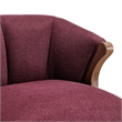 NPD Furniture Florence Fabric Accent Chair Brown Legs in Havana Maroon