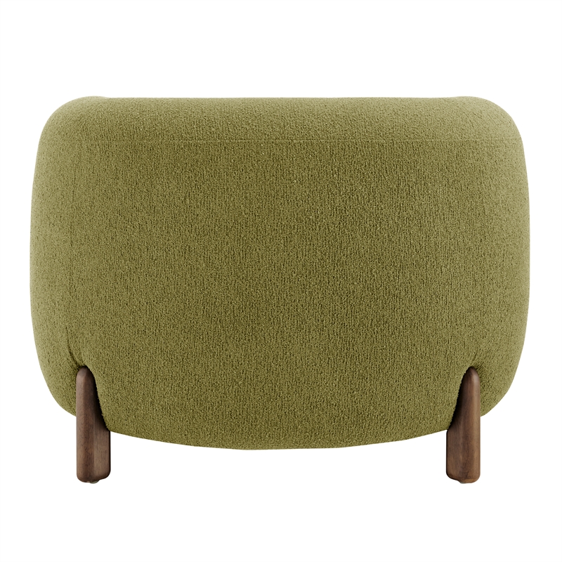 New Pacific Direct Cordelia Boucle Accent Arm Chair in Palladian Green