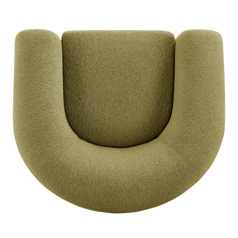 New Pacific Direct Cordelia Boucle Accent Arm Chair in Palladian Green