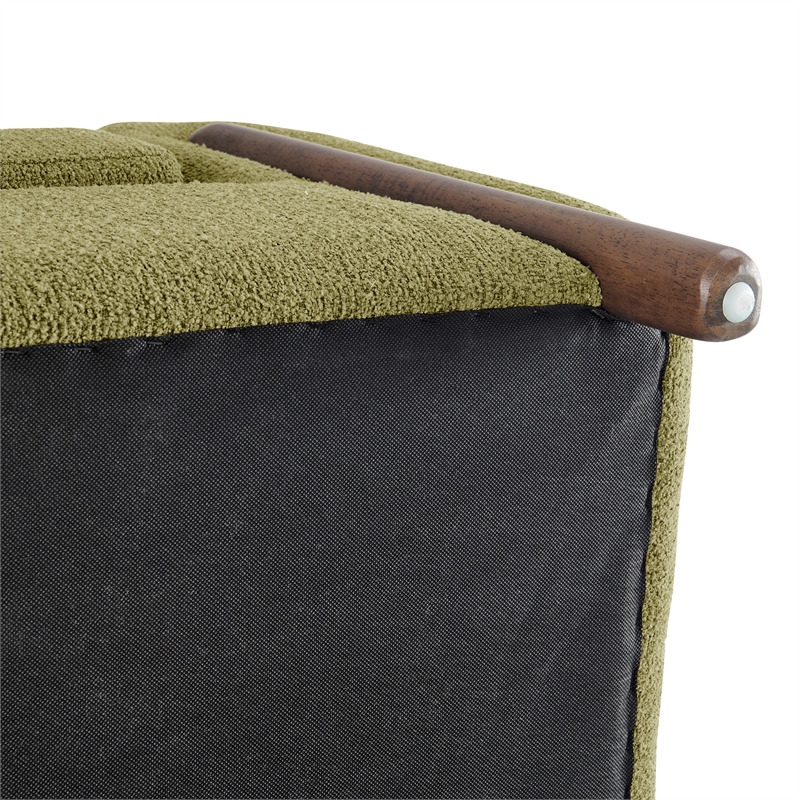 New Pacific Direct Cordelia Boucle Accent Arm Chair in Palladian Green