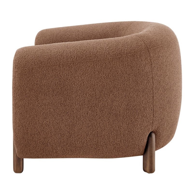 New Pacific Direct Cordelia Boucle Accent Arm Chair in Palladian Brown