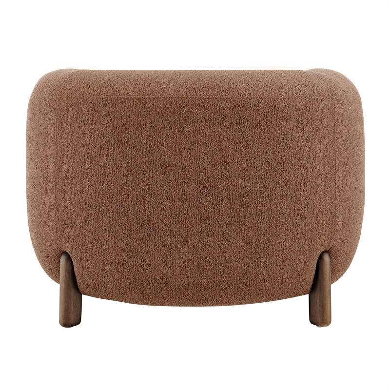 New Pacific Direct Cordelia Boucle Accent Arm Chair in Palladian Brown
