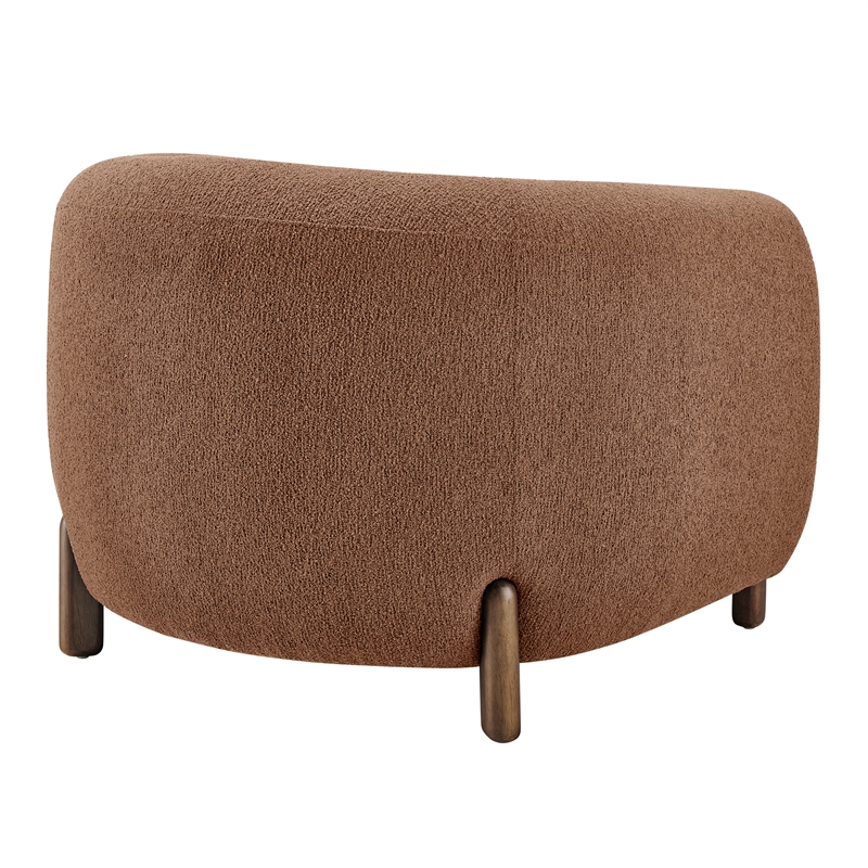 New Pacific Direct Cordelia Boucle Accent Arm Chair in Palladian Brown