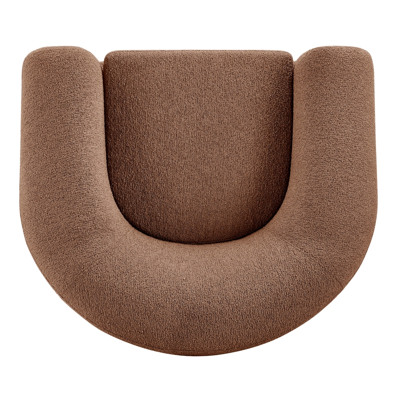 New Pacific Direct Cordelia Boucle Accent Arm Chair in Palladian Brown
