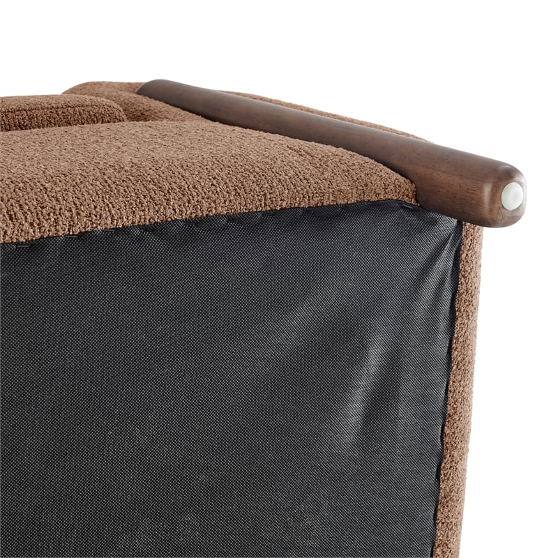 New Pacific Direct Cordelia Boucle Accent Arm Chair in Palladian Brown