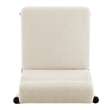 NPD Furniture Micah Boucle Dining Side Chair Black Frame in Palladian Beige