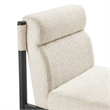 NPD Furniture Micah Boucle Dining Side Chair Black Frame in Palladian Beige