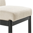 NPD Furniture Micah Boucle Dining Side Chair Black Frame in Palladian Beige