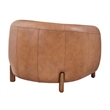 New Pacific Direct Cordelia Top Grain Leather Accent Arm Chair in Brown
