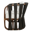 NPD Furniture Shanaya Rattan Accent Arm Chair w/ Abaca in Cane Brown