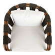 NPD Furniture Shanaya Rattan Accent Arm Chair w/ Abaca in Cane Brown