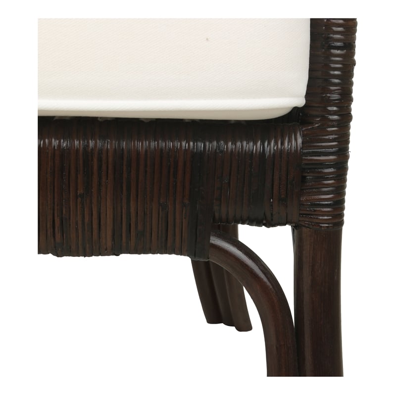 New Pacific Direct Zelma Rattan Accent Arm Chair in Espresso Brown