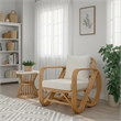 New Pacific Direct Aimara Rattan Accent Arm Chair in Natural