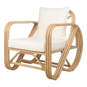 New Pacific Direct Aimara Rattan Accent Arm Chair in Natural