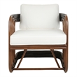 NPD Furniture Kimori Rattan Accent Arm Chair in Cane Brown/Espresso Brown