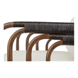 NPD Furniture Kimori Rattan Accent Arm Chair in Cane Brown/Espresso Brown