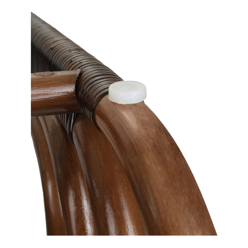 New Pacific Direct Kimori Rattan Accent Arm Chair in Cane Brown/Espresso Brown