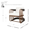 NPD Furniture Kimori Rattan Accent Arm Chair in Cane Brown/Espresso Brown