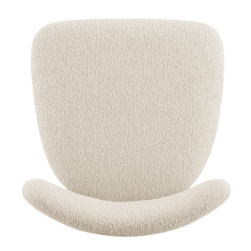 NPD Furniture Verna Boucle Dining Side Chair Black Frame in Palladian Beige