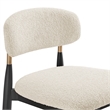 NPD Furniture Verna Boucle Dining Side Chair Black Frame in Palladian Beige