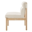 NPD Furniture Micah Boucle Dining Side Chair NWO Frame in Palladian Beige