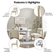 NPD Furniture Micah Boucle Dining Side Chair NWO Frame in Palladian Beige