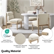 NPD Furniture Micah Boucle Dining Side Chair NWO Frame in Palladian Beige