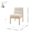 NPD Furniture Micah Boucle Dining Side Chair NWO Frame in Palladian Beige