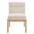 NPD Furniture Micah Boucle Dining Side Chair NWO Frame in Palladian Beige