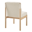 NPD Furniture Micah Boucle Dining Side Chair NWO Frame in Palladian Beige