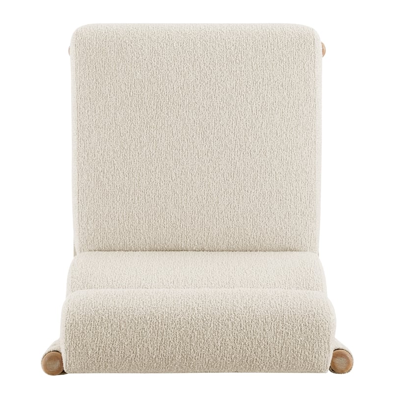 NPD Furniture Micah Boucle Dining Side Chair NWO Frame in Palladian Beige