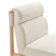 NPD Furniture Micah Boucle Dining Side Chair NWO Frame in Palladian Beige