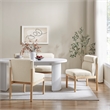NPD Furniture Micah Boucle Dining Side Chair NWO Frame in Palladian Beige