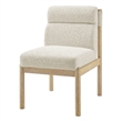 NPD Furniture Micah Boucle Dining Side Chair NWO Frame in Palladian Beige