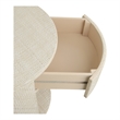 NPD Furniture Zivon Round Nightstand/Side Table in Whitewash