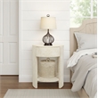 NPD Furniture Zivon Round Nightstand/Side Table in Whitewash
