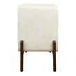 NPD Furniture Lotie KD Nightstand/Side Table 2 Drawers Walnut Legs in White