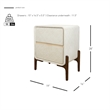 NPD Furniture Lotie KD Nightstand/Side Table 2 Drawers Walnut Legs in White