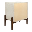 NPD Furniture Lotie KD Nightstand/Side Table 2 Drawers Walnut Legs in White