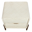 NPD Furniture Lotie KD Nightstand/Side Table 2 Drawers Walnut Legs in White