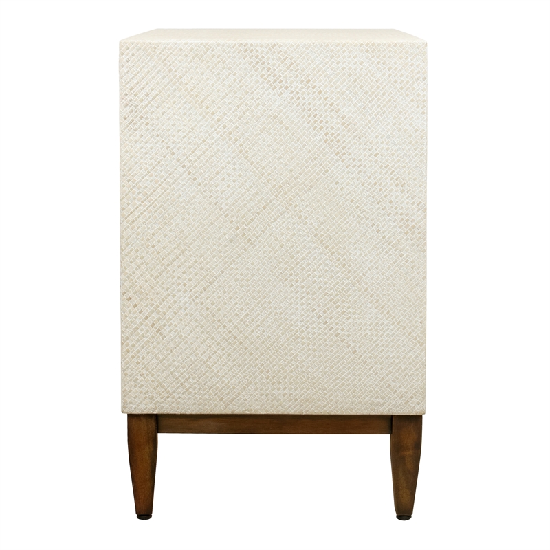 NPD Furniture Brinley KD Nightstand/Side Table 3 Drawers Walnut Legs