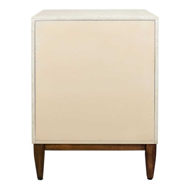 NPD Furniture Brinley KD Nightstand/Side Table 3 Drawers Walnut Legs