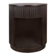 NPD Furniture Truro Round Nightstand/Side Table in Dark Brown