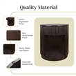 NPD Furniture Truro Round Nightstand/Side Table in Dark Brown