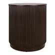 NPD Furniture Truro Round Nightstand/Side Table in Dark Brown