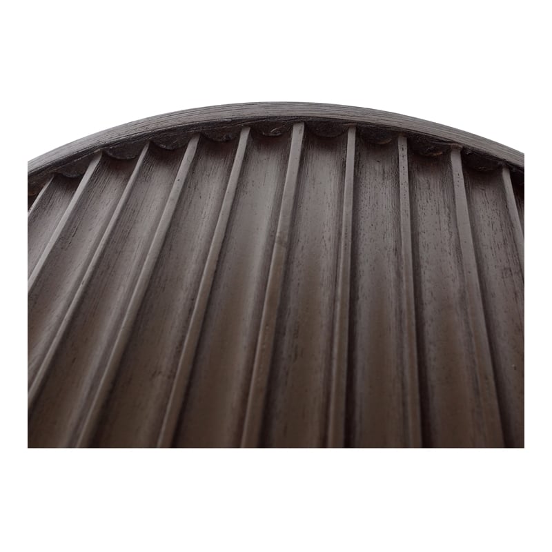 NPD Furniture Truro Round Nightstand/Side Table in Dark Brown